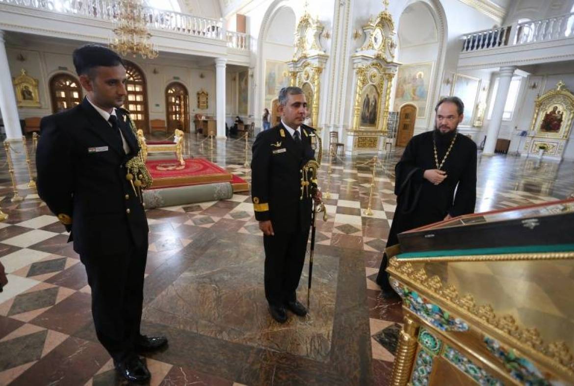 Военно-морской атташе посольства Индии побывал в Кафедральном соборе Феодора Ушакова