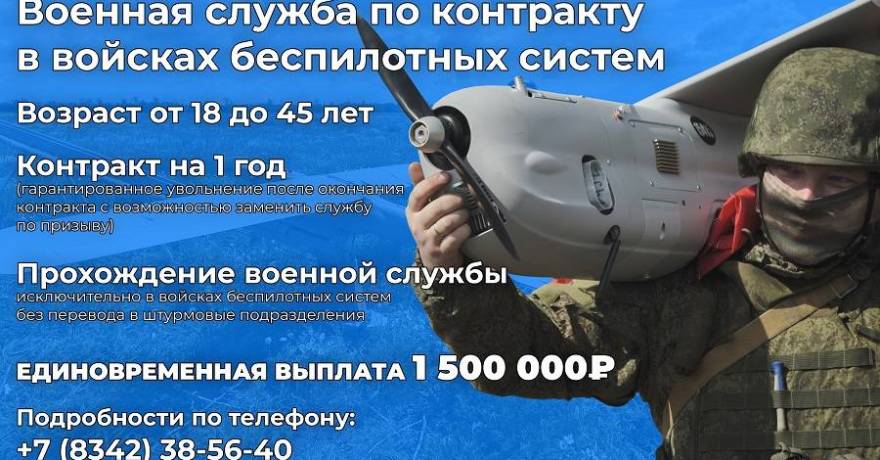Военная служба по контракту в войсках беспилотных систем